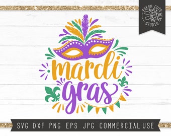 Mardi Gras SVG Cut File for Cricut, Mardi Gras Party svg, Mardi Gras Parade SVG Mask, Fleur De Lis Svg, Carnival Svg, New Orleans svg dxf