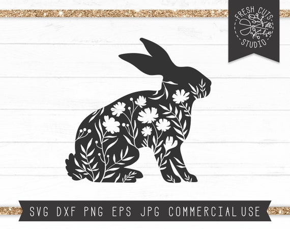 Download Rabbit Svg Cut File For Cricut Rustic Easter Svg Spring Etsy