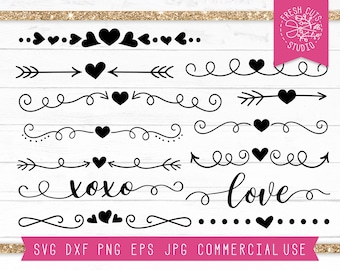 S’épanouir SVG Doodles, Valentine SVG flèches, coeur flèche SVG, coeur svg, Accents svg, Swoosh svg, coeur diviseurs Svg, Xoxo svg, amour svg