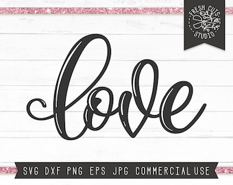 Love SVG Valentine Svg File for Cricut, Love Lettering SVG Word, Valentine SVG Hand Lettered, Instant Download Valentines Day, Love Cut File