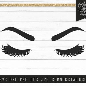 Eyelashes Svg Cut File, Eyebrows svg, Lashes Svg, Lash Extensions svg Cutting Files for Cricut, Silhouette, Beauty, Makeup svg, Mascara svg