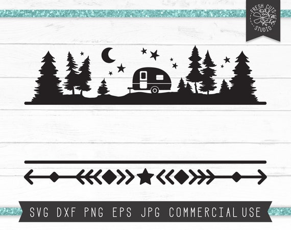 Download Camper Svg Monogram Frame Cut Files For Cricut Camping Family Etsy
