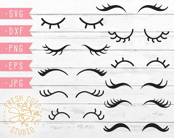 Download Eyelashes Svg Cut Files Silhouette Cameo Cricut Cut N Scan Etsy