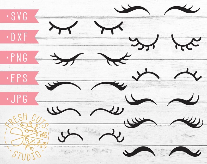 Download Eyelashes SVG Cut Files Silhouette Cameo Cricut Cut-N-Scan ...