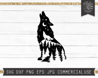 Wolf Svg Design File Wolf Cricut Design File Wolf Outline Decal Wolf Clipart Wild Wolf SVG Wolf SVG Cut File Wolf PNG WS261