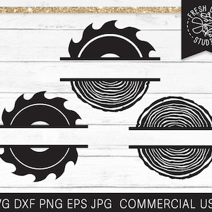 Woodcutting SVG Files Woodcutting Split Frame Svg Monogram | Etsy