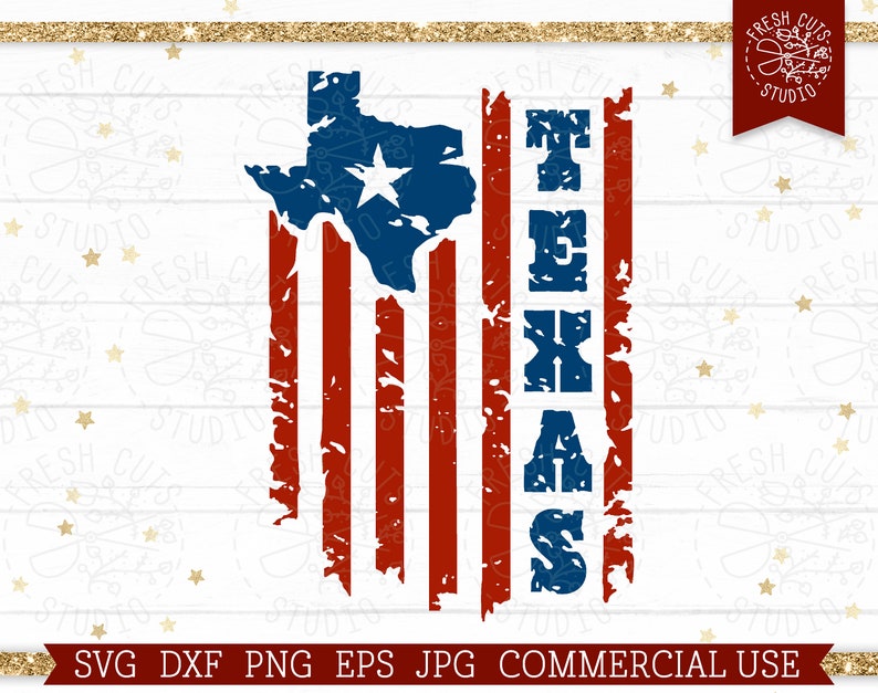 Texas SVG amerikansk flagga, 4 juli Texas skjortdesign, klippfil för Cricut silhuett, röd vit och blå, stolt texansk sublimering PNG dxf bild 1