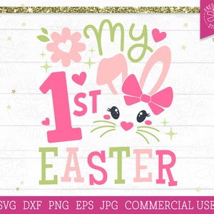 My 1st Easter SVG Plotterdatei Cricut, Silhouette, Erstes Ostern svg, Baby Svg, Kinder Shirt Design, Osterhase svg, Ostern svg
