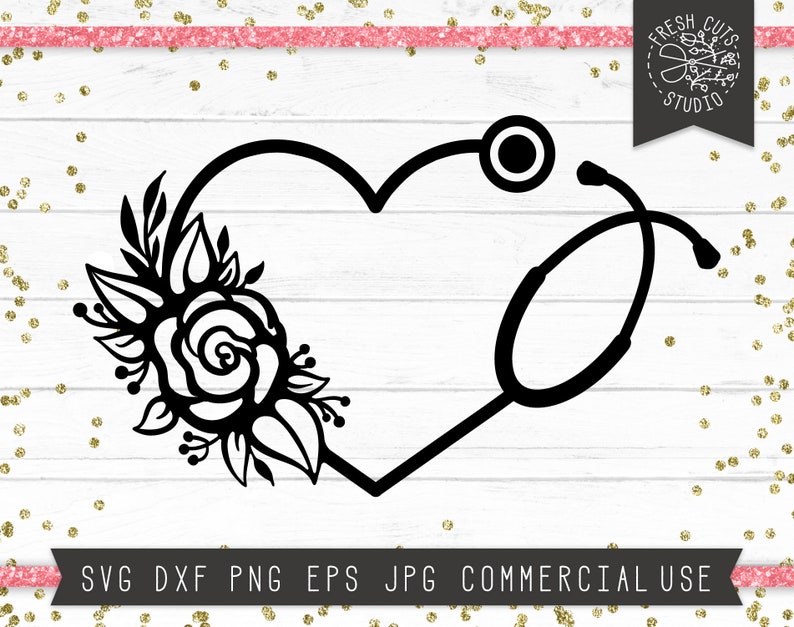 Download Stethoscope Svg Cut File for Cricut Instant Download Flower | Etsy