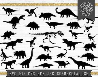 Könnte beinhalten: Ein Set mit 20 schwarzen Silhouette-Dinosaurier-Illustrationen. Die Dinosaurier sind in verschiedenen Posen, wie Stehen, Gehen und Laufen. Die Illustrationen sind perfekt für die Verwendung in Bastelarbeiten, Scrapbooking und anderen kreativen Projekten.