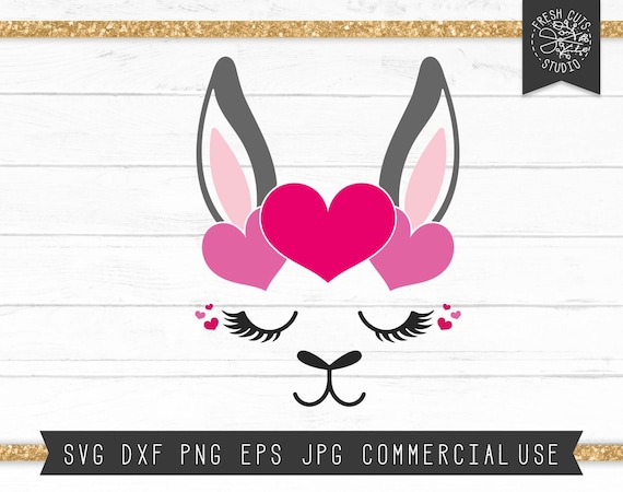 Download Llama Face Svg Cut File Cute Llama Eyelashes Svg Hearts Etsy