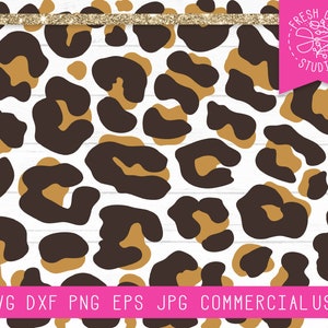 May include: A seamless pattern of brown and gold leopard spots on a white background. The pattern is perfect for crafting projects, scrapbooking, and digital design.