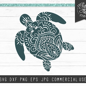 Mandala Sea Turtle SVG cut bestand Instant Download digitale bestanden voor de Cricut Silhouette, mandala SVG, Hawaii SVG, Hawaii Mandala SVG, Beach SVG