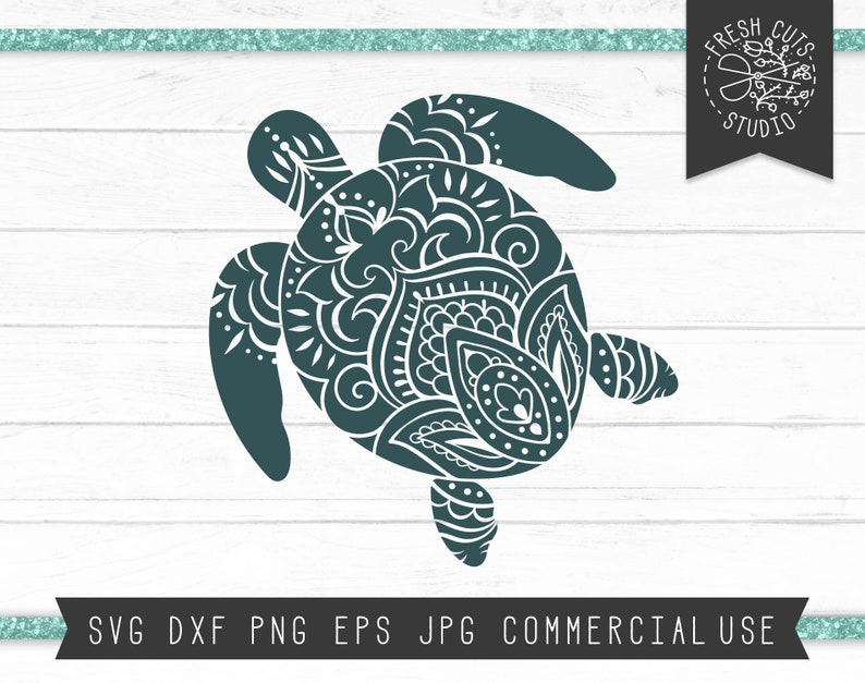 Download Mandala Sea Turtle SVG Cut File Instant Download Digital ...