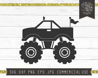 Monster Truck SVG for Boys, Boy Truck SVG Cut File for Cricut, Silhouette, Boy Shirt Design, Instant Download Commercial Use png Layered SVG