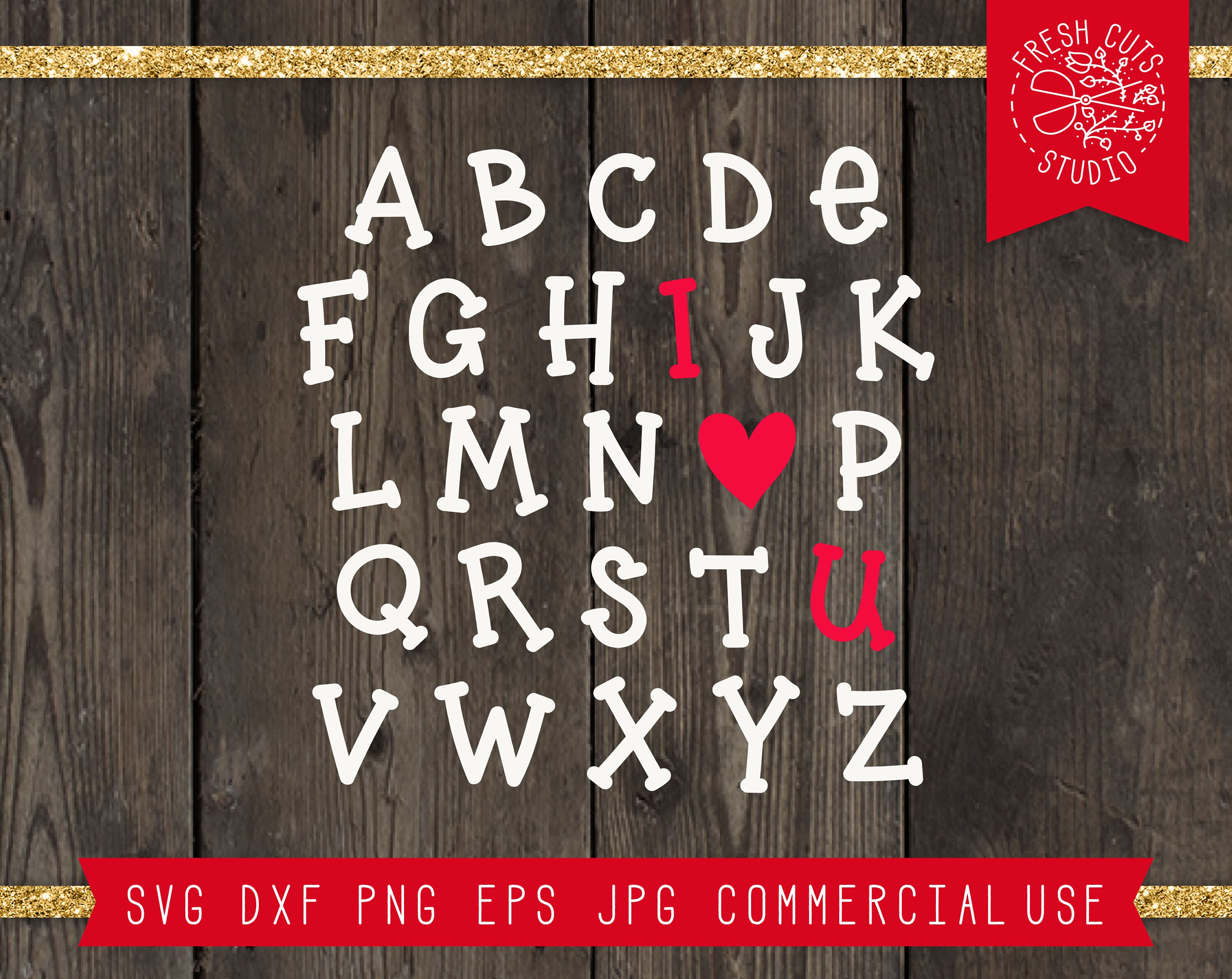 ABC I Love You Svg Cut File for Cricut ABC Svg Alphabet Svg | Etsy