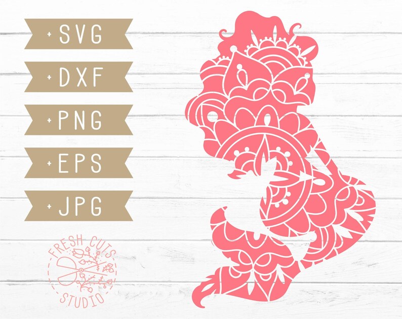Download Mandala Mermaid SVG Cut File for Cricut and Silhouette | Etsy