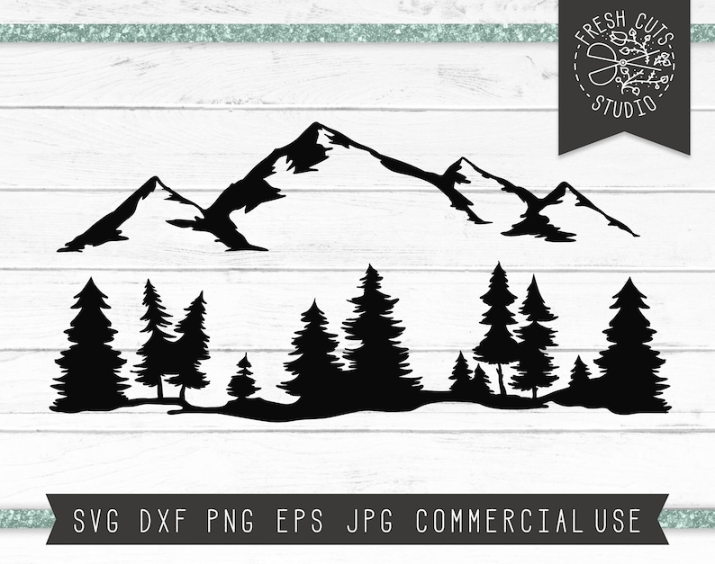 Free Free 152 Forest Mountain Silhouette Svg SVG PNG EPS DXF File