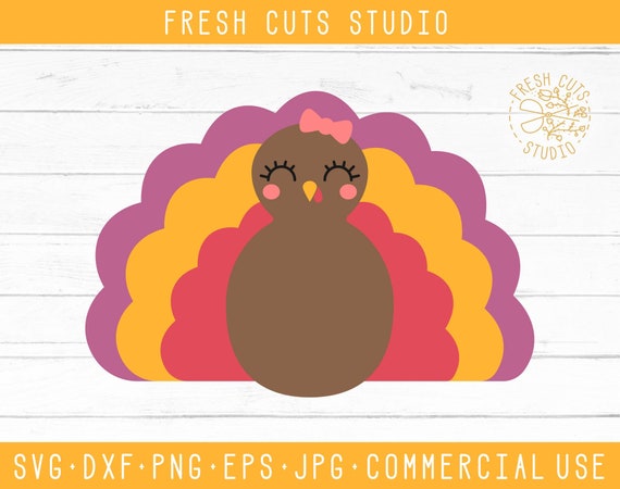 Download Cute Turkey Svg Design Cut Files Layered Svg Thanksgiving Etsy