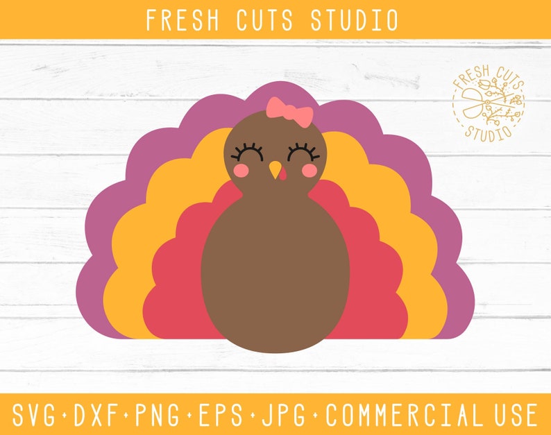 Download Cute Turkey SVG Design Cut Files Layered SVG Thanksgiving ...