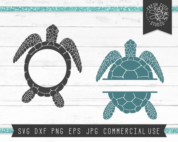 Download Sea Turtle Monogram Frame Svg Cut File For Cricut Silhouette Etsy