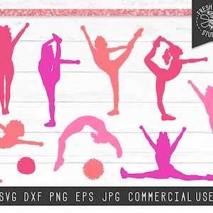 Cheerleading SVG Silhouetten, Cheer Silhouette SVG Bundle, Cheer Silhouette SVG, Cheer Plotter svg, Cheer PlotterDatei für Cricut, Sofort Download, dxf