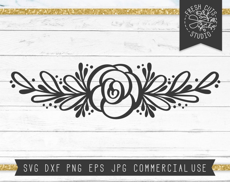Download Flower SVG Flower Swag SVG Rose svg Rose Swag Floral | Etsy