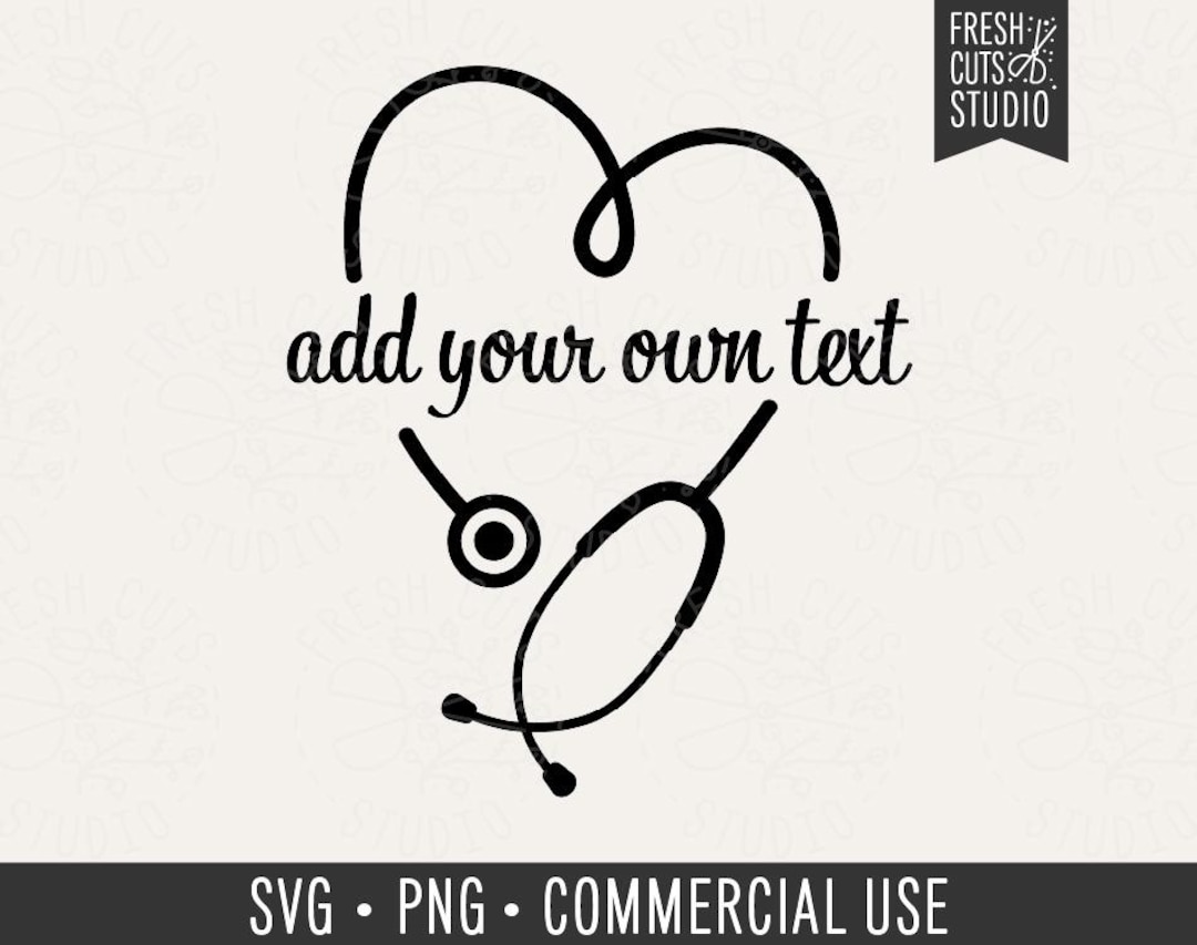 Buy Heart Stethoscope Monogram Frame SVG Nurse Cut File for Cricut,  Silhouette, Add Your Own Text, Doctor Vet Name Frame PNG for Commercial Use  Online in India - Etsy, image size:1080x853