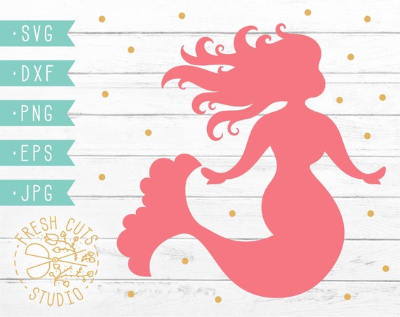 Download Mermaid Svg Silhouette Design Instant Download Cute Curvy Etsy