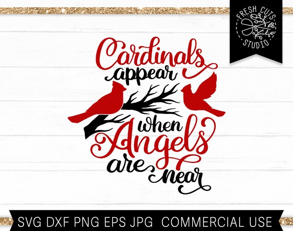 Cardinal SVG Cardinals appear when Angels are Near Cardinal | Etsy