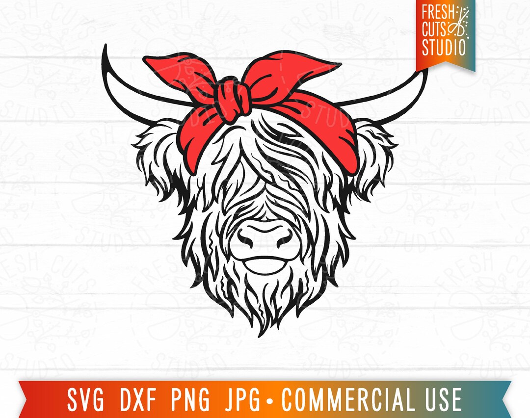 Cow SVG PNG, Long Haired Cow Svg, Cow Svg Cricut Cut File, Mama Cow Svg