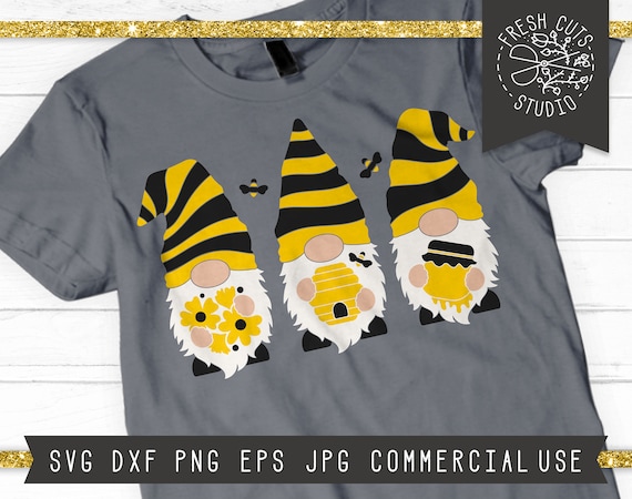 Gnome SVG, Bee Gnome Svg, Bumble Bee SVG Cut Files for Cricut, Honey Comb  svg, Gnome Bee Keeper Svg, Honey svg, Instant Download, Garden Svg