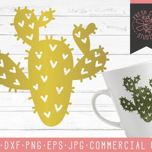 Niedliche Kaktus SVG schneiden Dateien für Cricut Cameo, bedruckbare Aufkleber, Vinyl Design, Kaktus-Dxf-Cutting-Datei, für die kommerzielle Nutzung, handgezeichnete Kaktus