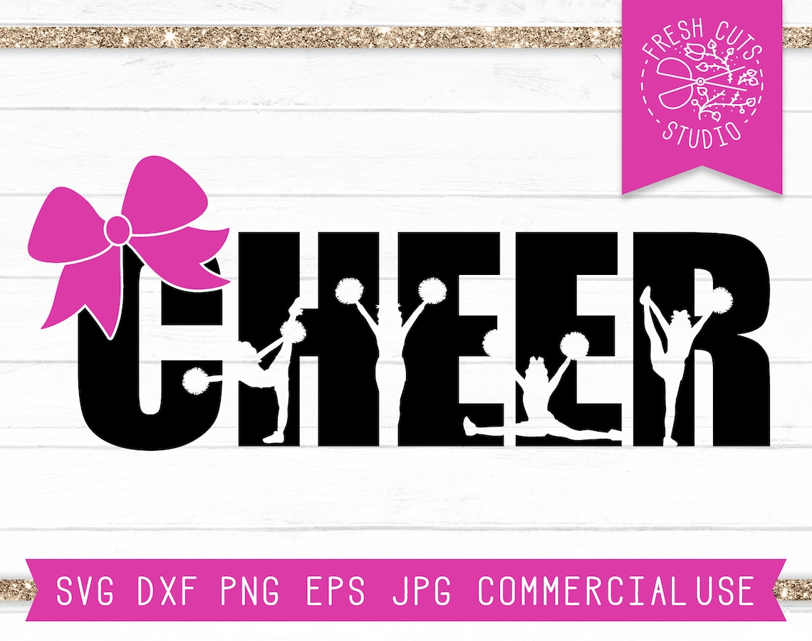 Cheer SVG File Instant Download, Cheer Cut File for Cricut, Cheerleader ...