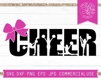 Cheer SVG File Instant Download, Cheer Cut File for Cricut, Cheerleader svg, Cheer Word SVG, Cheerleading svg, Cheer Shirt SVG pour filles