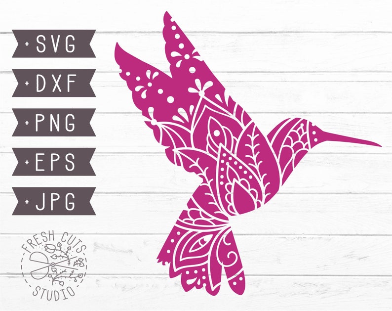 Download Mandala Hummingbird SVG Cut File Design for Cricut and | Etsy