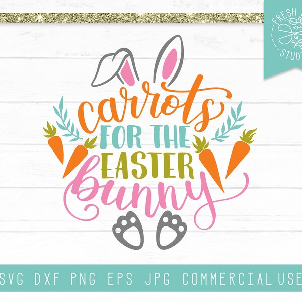 Easter SVG Cut File for Cricut, Carrots for the Easter Bunny Svg, Easter Saying svg, Easter Bunny Plate Design, Egg Hunt Svg, Rabbit Ears