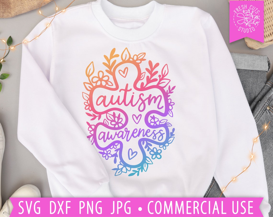 Autism Awareness SVG, Puzzle Piece SVG Cut File, Autism Mom Shirt Svg ...