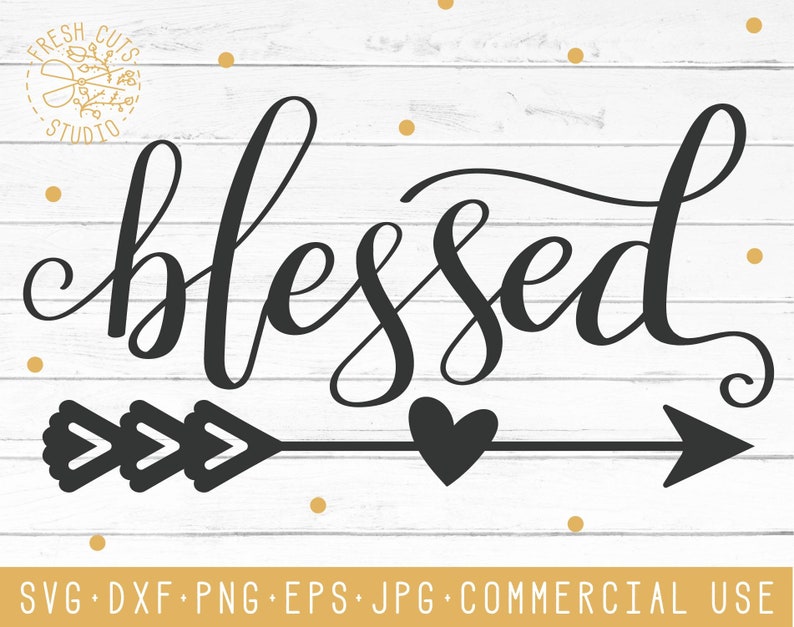 Download Blessed SVG Instant Download Design for Cricut Cameo | Etsy