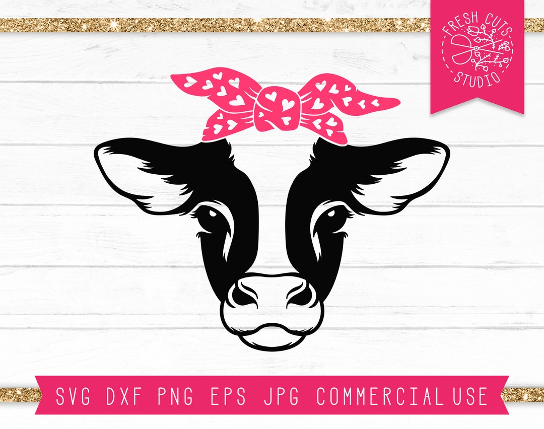Strawberry Cow Svg,love Cow Svg,cow With Horns Svg, Milk Cow