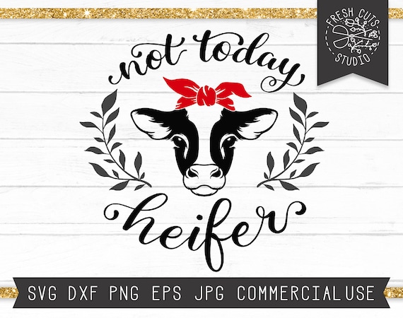 Cow SVG Not Today Heifer SVG Cut File for Cricut Instant - Etsy