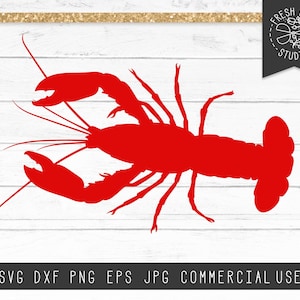 Crawfish SVG Cut File, Mardi Gras Crawfish Boil SVG Clipart, Lobster SVG, Crawdad svg File for Cricut Silhouette, Instant Download dxf png