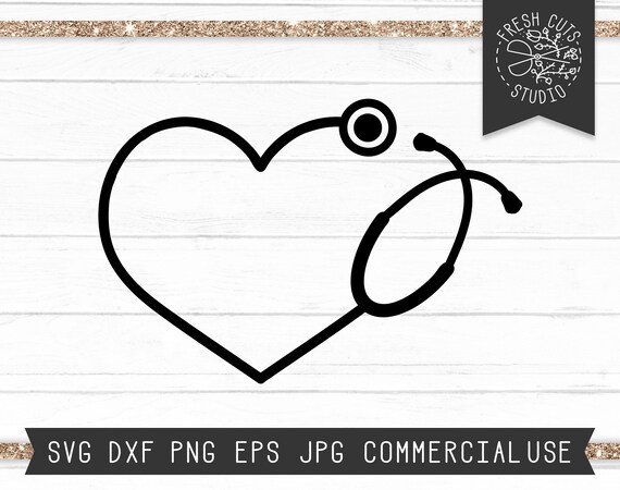 Download Stethoscope Heart Monogram Frame Svg Cut File For Cricut Etsy