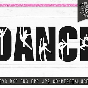 Fichier coupe SVG danse pour Cricut, danseuse découpe Svg, chemise de ballet jazz, SVG pour danseurs, équipe de danse Svg, silhouette de danseuse, danse maman Svg DXF