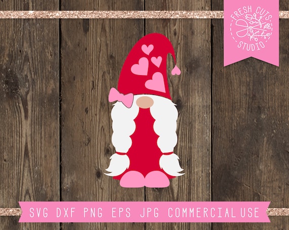 Valentines heart gnome ribbon - Greenery Market