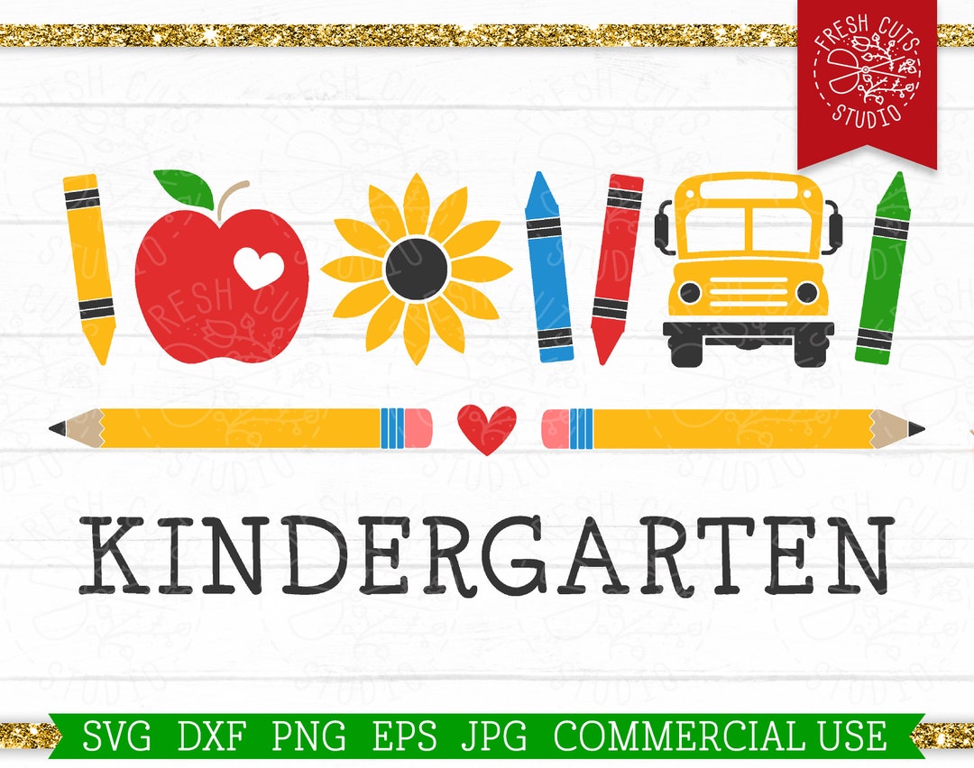 Kindergarten SVG Cut File for Cricut, School, Kindergarten Teacher SVG