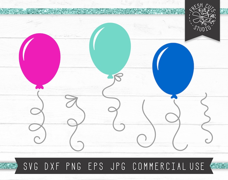Balloon SVG Bundle, Party Birthday Cut File Instant Download, Balloons ...