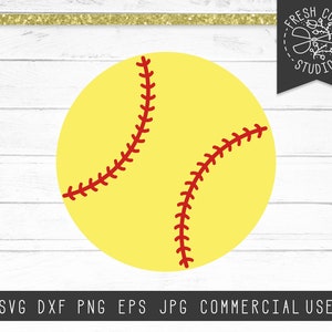 Softball SVG, Softball Cut Files, Softball Clipart, Clip Art, Instant Download, Softball Silhouette Design, Files for Cricut, Digital Design