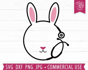 Easter Stethoscope SVG Cut File Cricut, Easter Nurse svg, Easter Bunny Stethoscope, Bunny Ears svg, Easter Rabbit svg, Spring Nurse SVG png