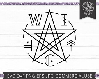 Witch SVG Cut File Halloween Shirt Design, Pentagram Svg, Runes, Witch Vibes, October, Spooky Season Svg, Occult Svg Design Commercial Use